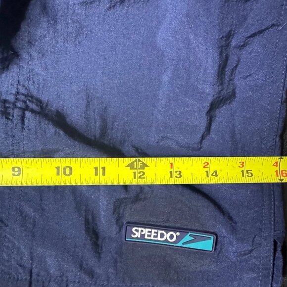 NWT Speedo Men's Swim Trunk Shorts Blue Mesh Lined Logo Drawstring Size XL - Picture 14 of 16